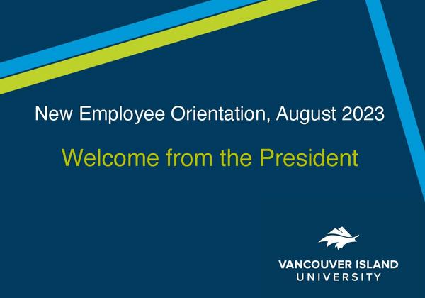 president's welcome title tile